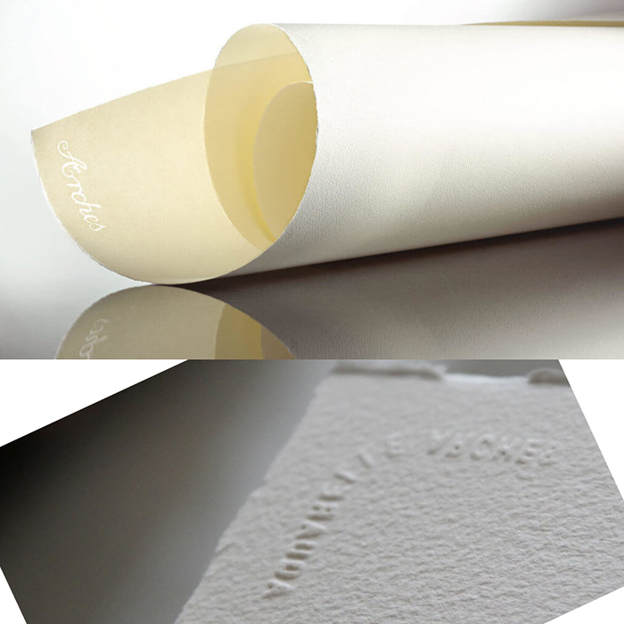 Arches – 300Gsm Cold Pressed Watercolour Paper – 56 X 76Cm 4 Deckle Edge – Fish Lane Studios